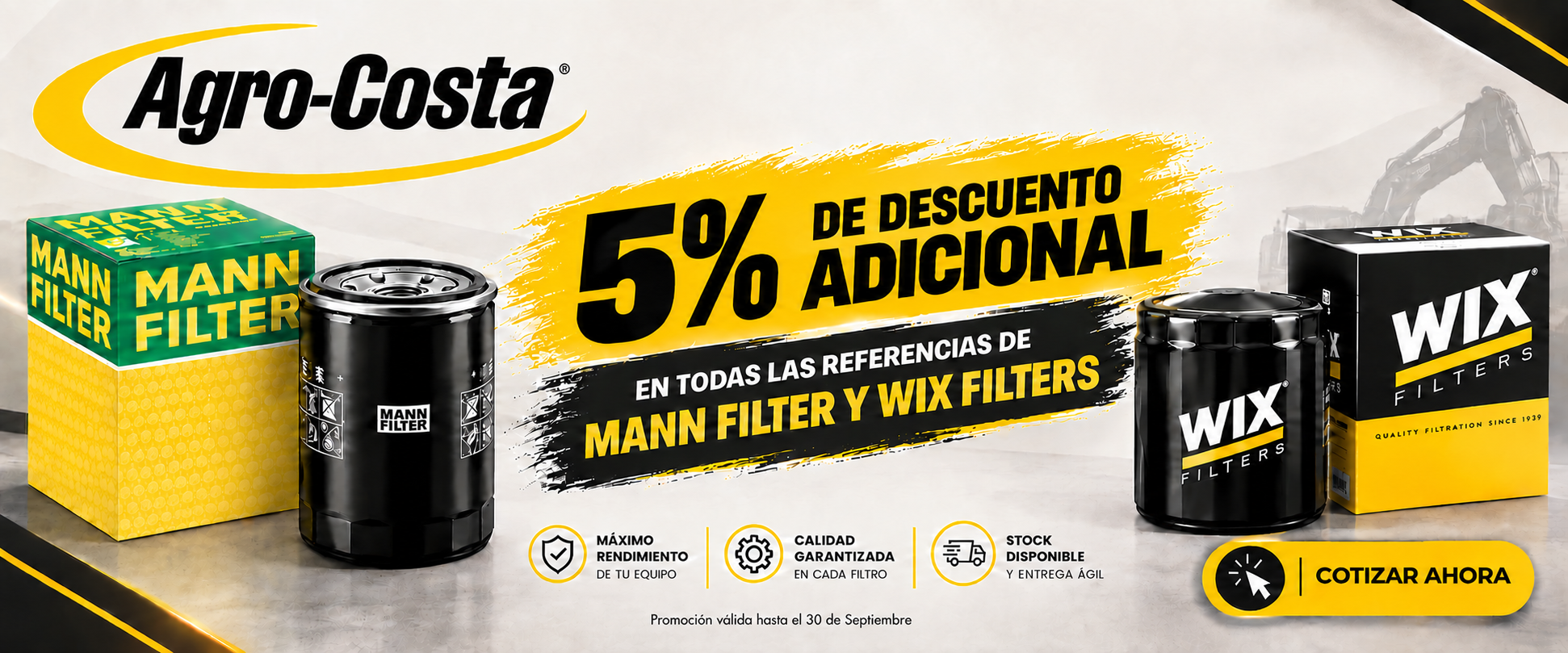 Promo WIX y MANN Agro-Costa